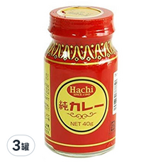 HACHI 咖哩粉, 日本原裝進口，濃郁咖理的甘甜口感，輕鬆煮出美味咖哩料理, 40g, 3罐