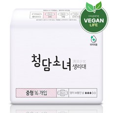 청담소녀 중형 생리대 날개형, 16개입, 1개