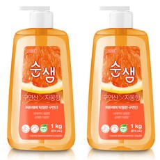 순샘 구연산 자몽향 용기 일반주방세제, 974ml, 2개