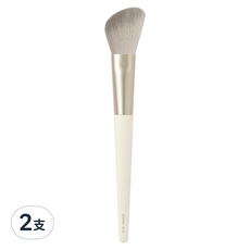 solone 榛果訂製斜角修容刷 AC16 2支入 米色 - 臉部輪廓修容神器，打造立體精緻妝容, 2支