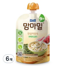 맘마밀 매일 안심이유식 9개월부터, 미역과 소고기, 100g, 6개