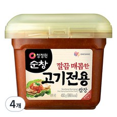 청정원순창 깔끔 매콤한 고기전용 쌈장, 450g, 4개
