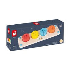 Janod 小小STEAM系列 等分板 Set, 鮮明色系, 橡膠釘防滑設計, 1盒