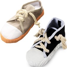 딩동펫 반려동물 신발 터그 장난감 로우 + 하이 세트, 1세트, 그레이블랙
