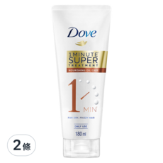 多芬 Dove 一分鐘髮膜護髮素 輕潤保濕型 180ml，毛躁缺水髮質適用, 2條