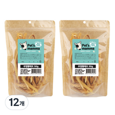 펫츠맘마 무염 황태포 강아지 수제간식, 황태, 12개