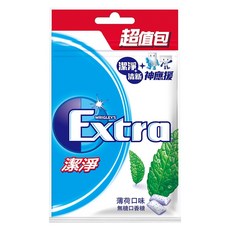 Extra 益齒達 潔淨無糖口香糖 - 薄荷口味，有助於口腔的保健, 62g, 10包