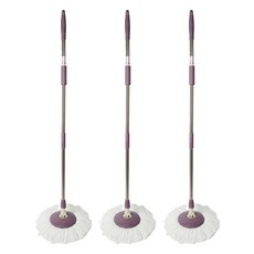 SamJeong CleanMaster 奇妙方便的旋轉拖把旋轉吸塵器, 3個