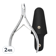 벨로티 전문가용 프라임 큐티클니퍼 + 가죽 파우치 세트, 2세트