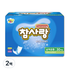 참사랑 파워흡수 소변용 패드, 2개, 30개입