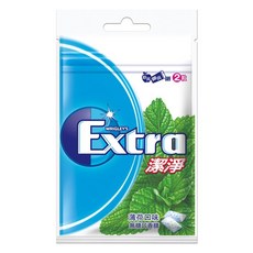 Extra 益齒達 潔淨無糖口香糖 5包 Set, 清新薄荷口味, 獨特藍色微粒配方, 140g, 1袋