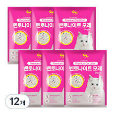 씨엔앨 벤토나이트 고양이 모래, 4L, 12개