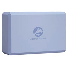 MICHAEL FITNESS 麥克健身 45D瑜珈磚, 霧霾藍, 23*15*6cm, 2個, 高密度EVA材質, 防滑設計, 23 x 15 x 6cm