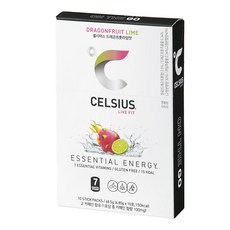 CELSIUS LIVE FIT OTG On The Go維他命健身能量飲 龍眼萊姆, 1盒, 48.5克