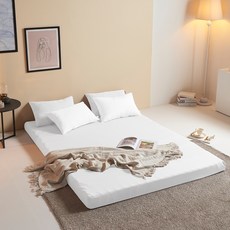 LInTTon 床墊床墊套+內芯+枕頭套 2入組, 白色