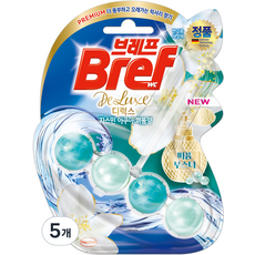 브레프 디럭스 자스민 아쿠아 변기세정제, 50g, 5개