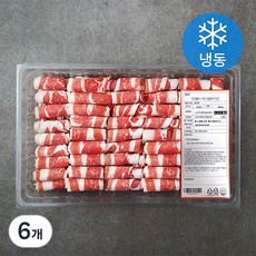 푸드랩플러스 미국산 돌돌말이 대패 우삼겹 (냉동), 800g, 6개