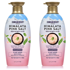 오가니스트 엘라스틴 히말라야 핑크솔트 스케일링 두피샴푸, 500ml, 2개