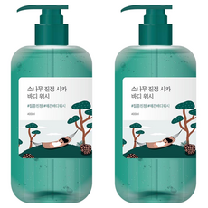 라운드랩 소나무 진정 시카 바디 워시, 400ml, 2개