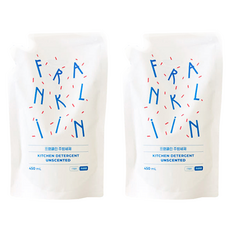 FRANKLIIN 유아용 주방세제 리필, 2개, 450ml 2개, 450ml