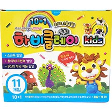 토단교재 하비클레이 50g x 11p 세트, 혼합색상, 550g