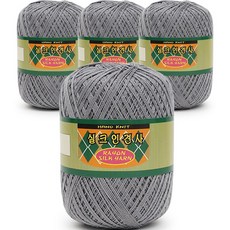필립섬유 쎄비 실크 인견사 뜨개실 90g x 4p, 856 회색, 4개