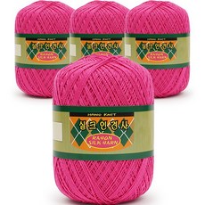 필립섬유 쎄비 실크 인견사 뜨개실 90g x 4p, 853 꽃분홍, 4개
