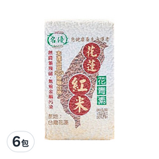 名優 花蓮紅米 600g, 台灣花蓮產 紅米, 6包