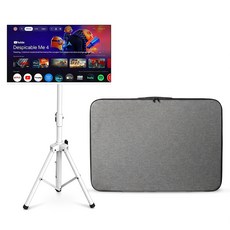 와이드뷰 FHD QLED 유무선 화이트에디션 스마트 TV 캠핑스탠드 티비가방 배터리, TV(GTWV320FHDQDC), 캠핑스탠드(EKWST11TW), 단순배송상품, 스탠드형, 81cm(32인치)