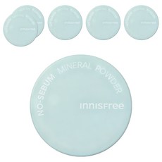 INNISFREE 無油無慮礦物控油蜜粉 5g, 單色, 6罐