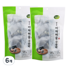 바다소리 맑은 야채해물 국물팩, 120g, 6개