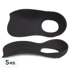 조니프리 아치 패드 깔창 양발 세트 블랙, 5세트