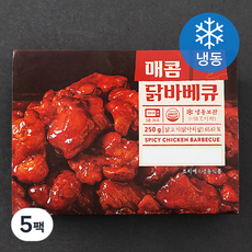 쿠캣 매콤 닭바베큐 (냉동), 250g, 5팩