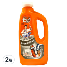 威猛先生 廚房強力疏通膠, 強力瓦解廚房髒汙, 15分鐘快速清潔, 960ml, 2瓶