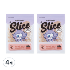  캐티맨 슬라이스 고양이 간식 새우 100g, 4개 