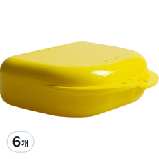 Lianver 義齒收納盒 黃色, 1入, 6個