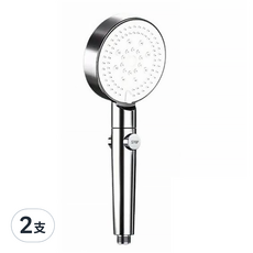咪咪購物 浴室可調節蓮蓬頭 八檔 銀色 2支入,多段水流模式,舒適沐浴體驗, 2支