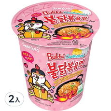 三養火辣雞肉風味鐵板炒麵(奶油白醬風味)杯裝80g,2入