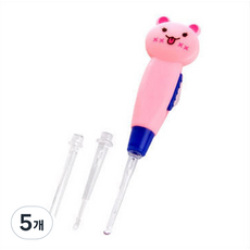 고나비 LED 캐릭터 유아귀이개 핑크고양이, 5개, 1개입
