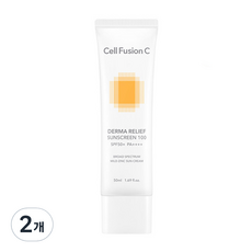 셀퓨전씨 더마 릴리프 썬스크린 100 SPF50+ PA++++, 50ml, 2개