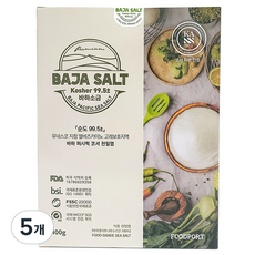 푸드포트 바하 퍼시픽 천일염, 5개, 400g