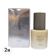 1028 濾鏡光恆久輕粉底 SPF50 100白皙 兩罐組，輕盈持久，打造自然無瑕美肌, 2罐, 100 白皙