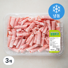 생생포크 대패 앞다리 불고기용 (냉동), 1kg, 3개