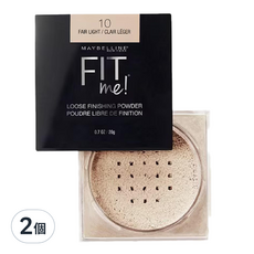 MAYBELLINE 媚比琳 FIT ME空氣絲絨蜜粉 10 自然色, 0.7 oz / 20 g, #10 自然, 2個