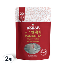 아크바 자스민 홍차 피라미드 티백, 2g, 20개입, 2개