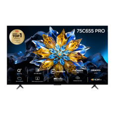 TCL 4K QLED PRO 로컬디밍 안드로이드12 TV, 189cm(75인치), 75C655 PRO, 벽걸이형, 방문설치