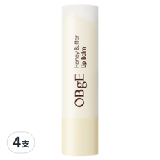 OBgE 蜂蜜奶油高保濕護脣膏 3g 1支, 4支