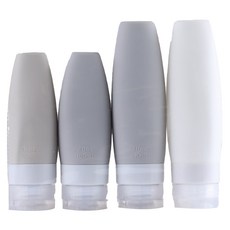 여행 다목적 실리콘 공병 60ml x 2종 + 90ml x 2종 세트, 혼합색상, 1세트 - 실리콘공병