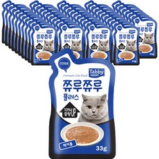 테비 쮸루쮸루플러스 고양이간식 33g, 헤어볼, 48개