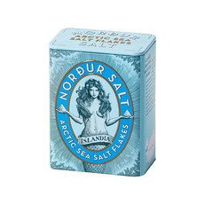 NORDUR 冰島女神 海鹽片 鐵盒 原味, 精緻鐵盒包裝 自用送禮皆宜, 125g, 1盒
